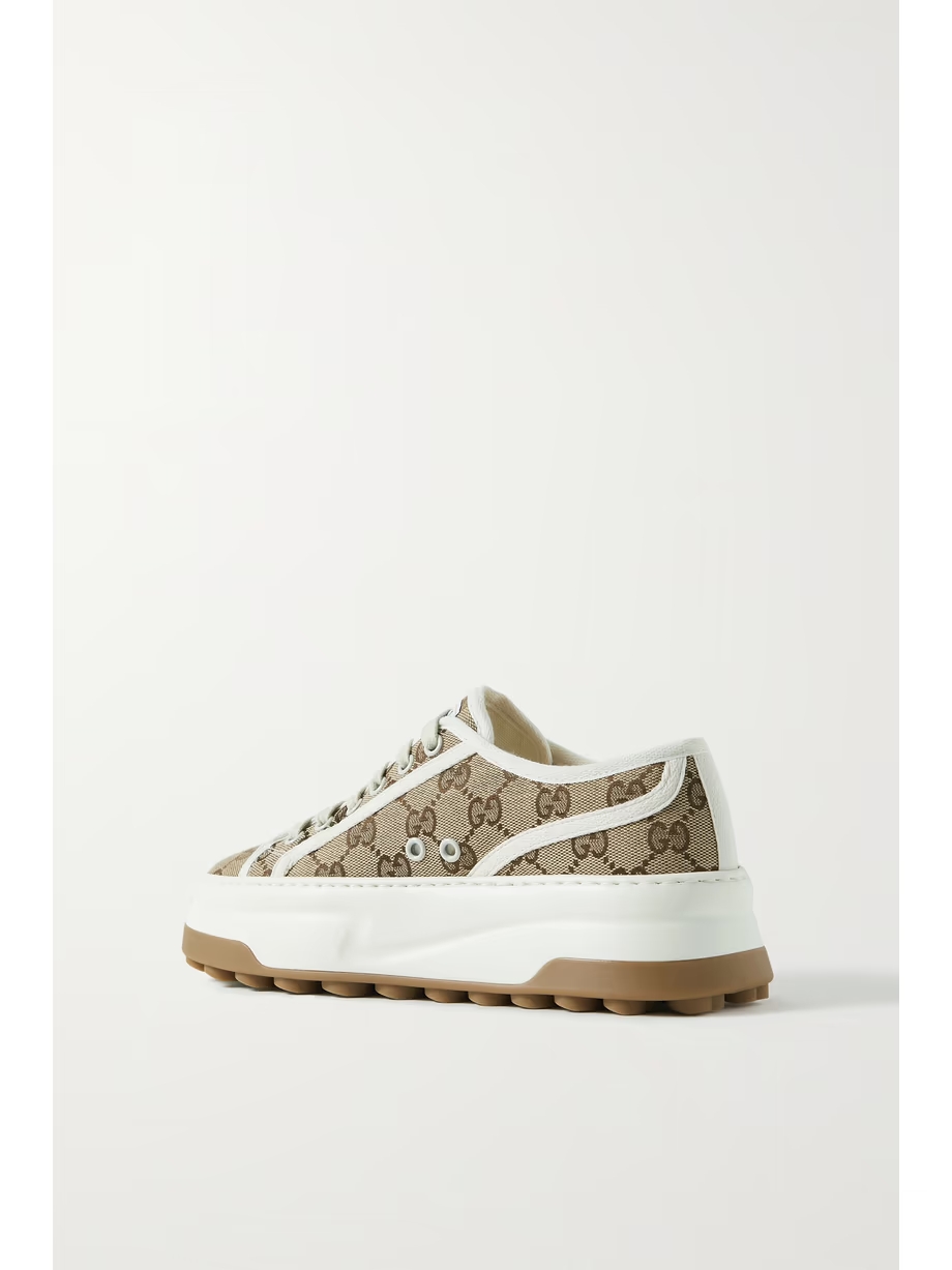 Logo-jacquard canvas sneakers