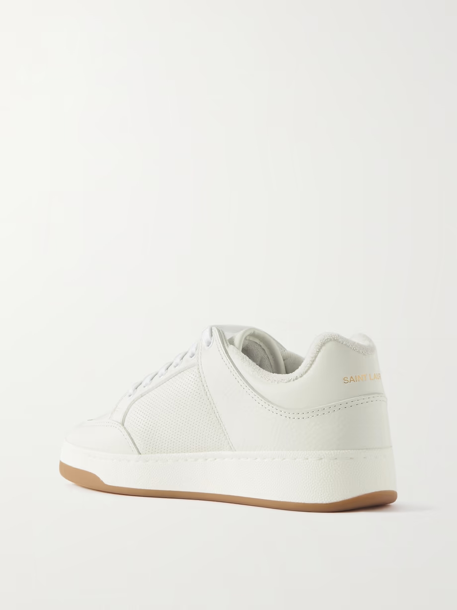 Perforated leather sneakers