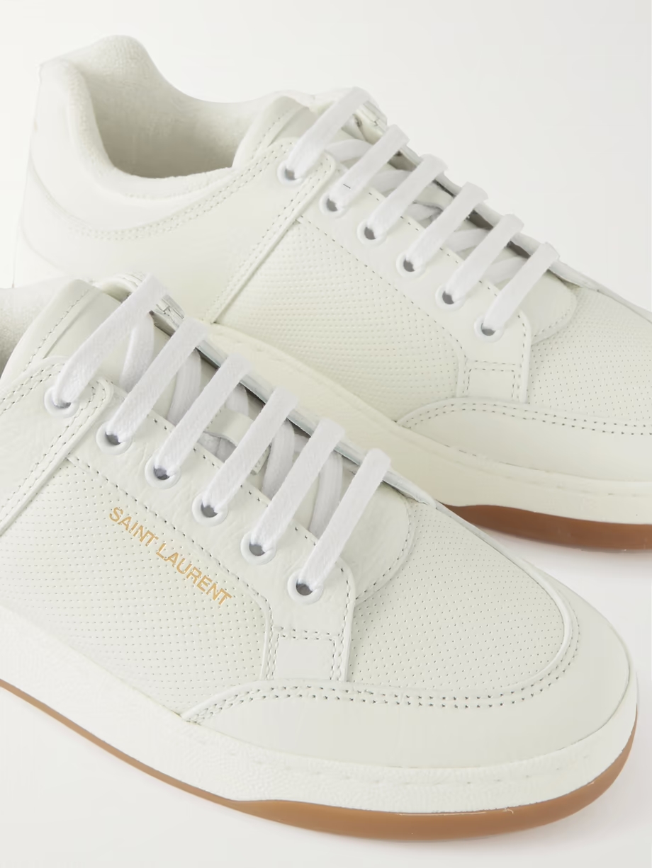 Perforated leather sneakers