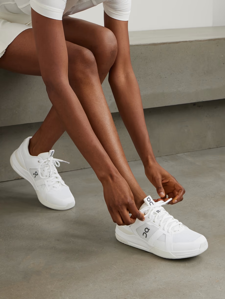 The Roger Clubhouse Pro faux leather-trimmed mesh sneakers