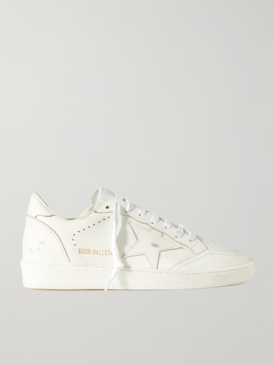 Ballstar distressed leather sneakers