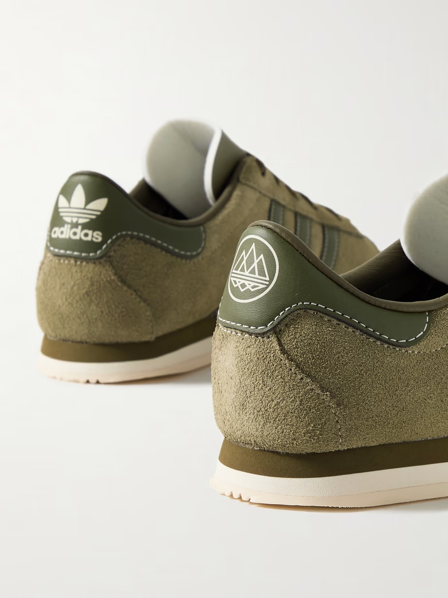 Moston Super SPZL leather-trimmed suede sneakers