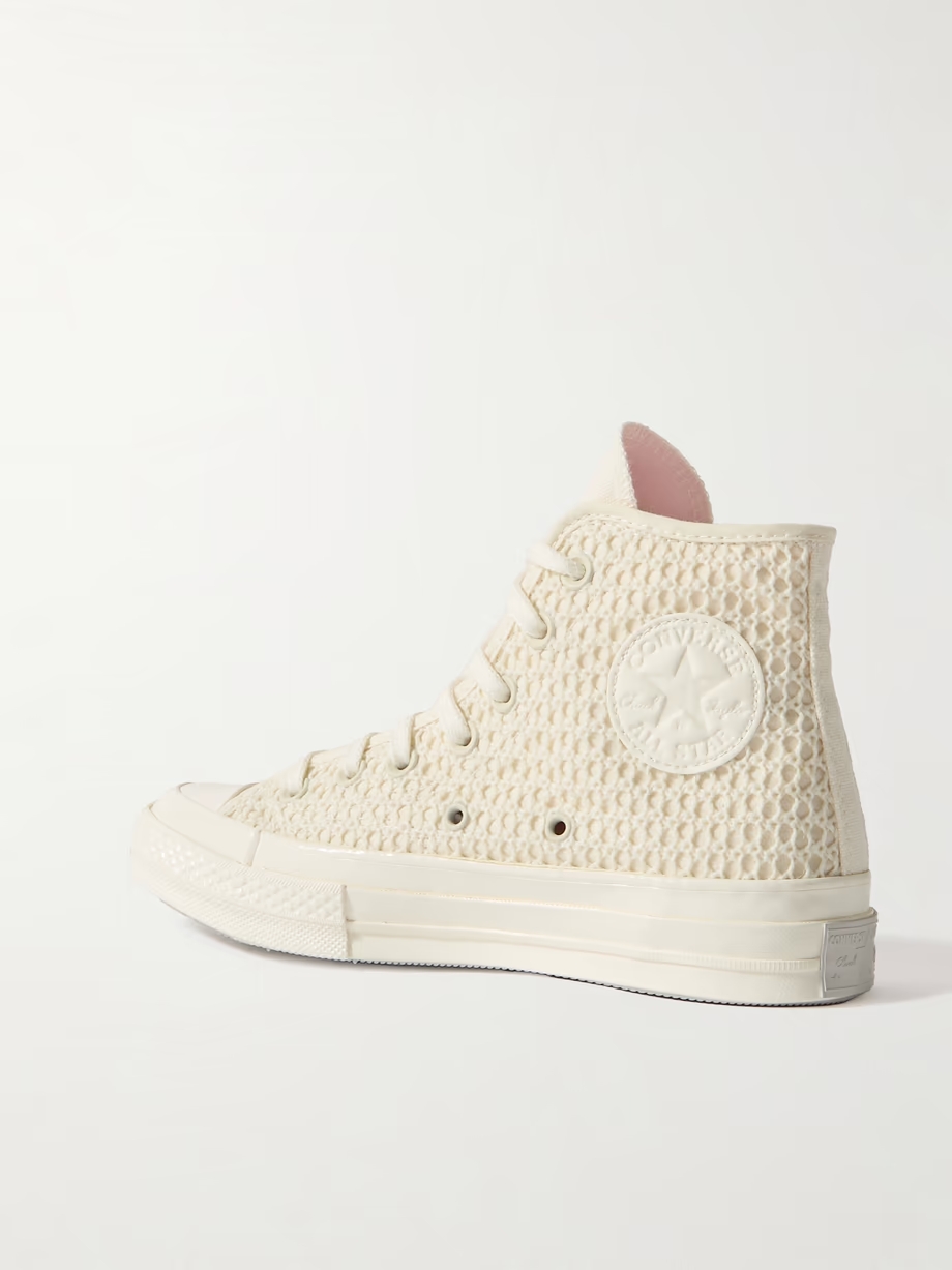 Chuck 70 crocheted and canvas high-top sneakers