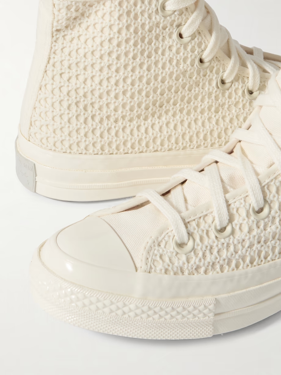 Chuck 70 crocheted and canvas high-top sneakers