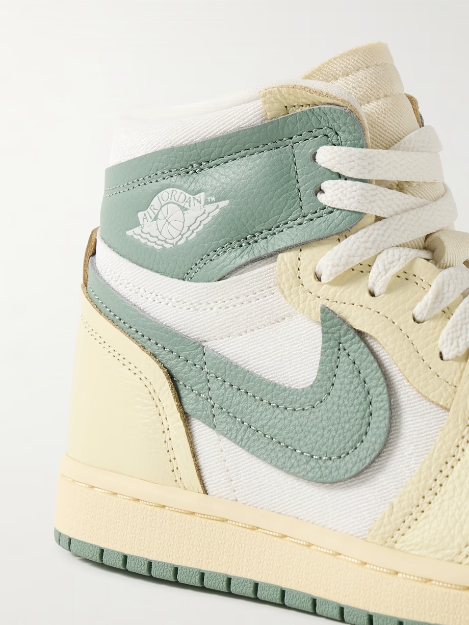 Air Jordan 1 High leather and twill sneakers