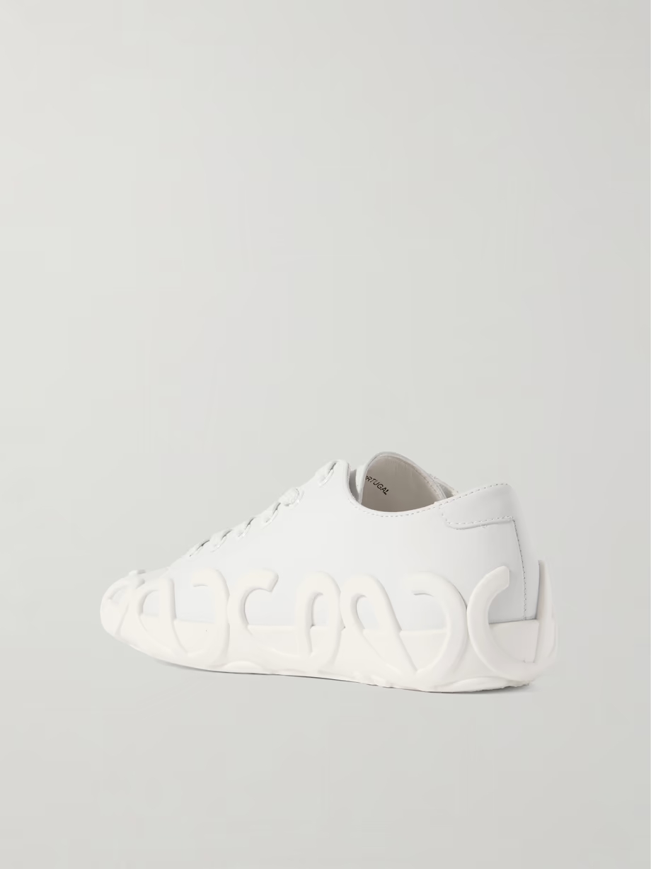 Rise rubber-trimmed nubuck sneakers