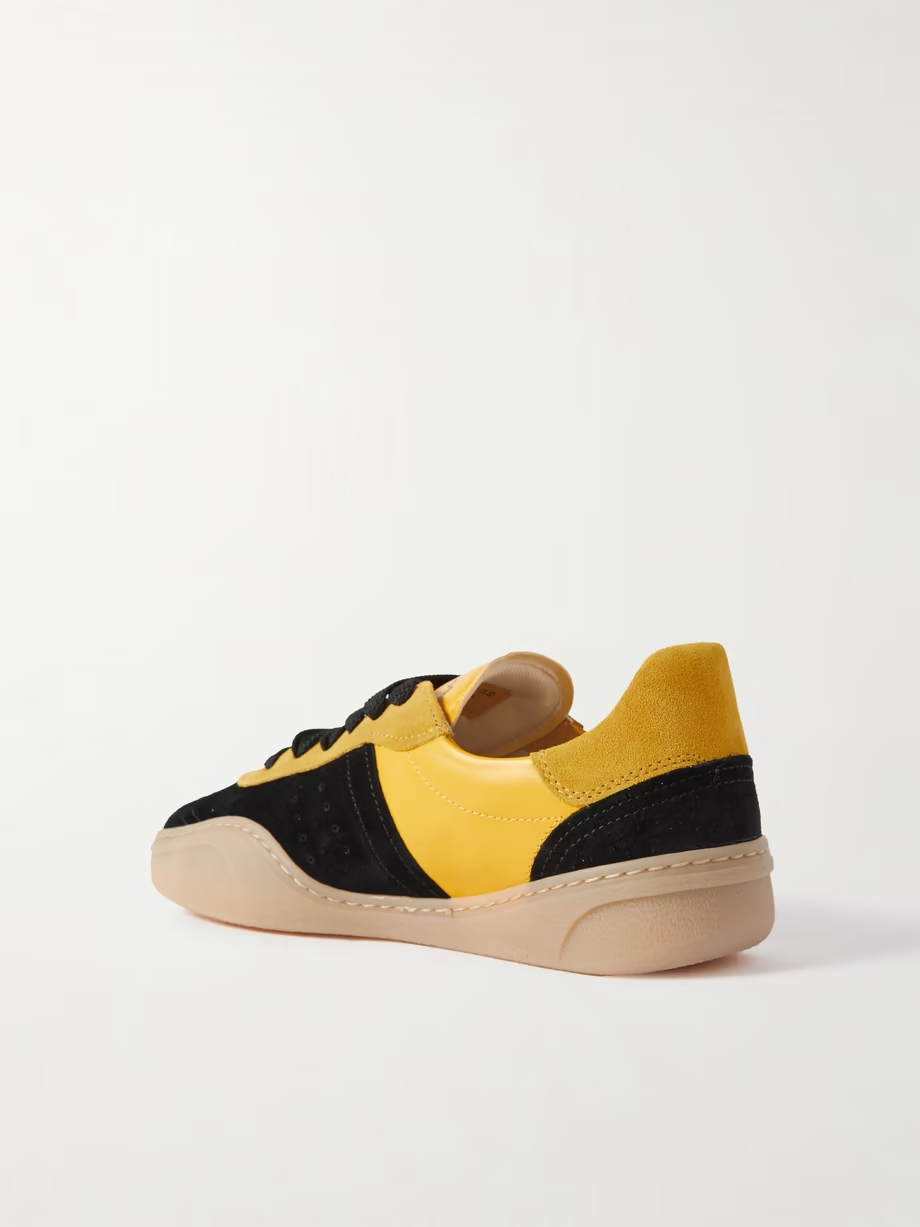 Bars suede and leather sneakers