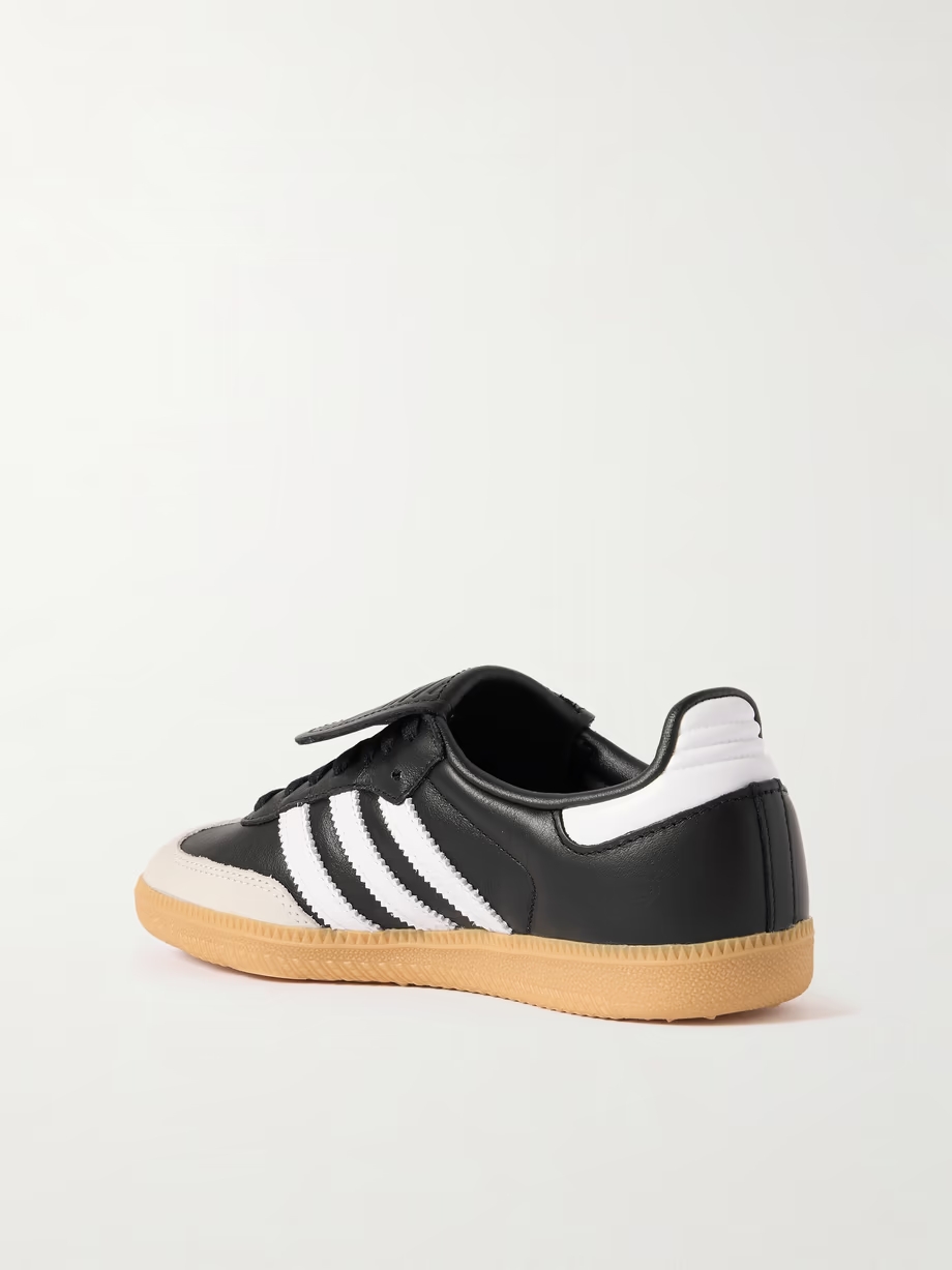 Samba LT nubuck-trimmed leather sneakers