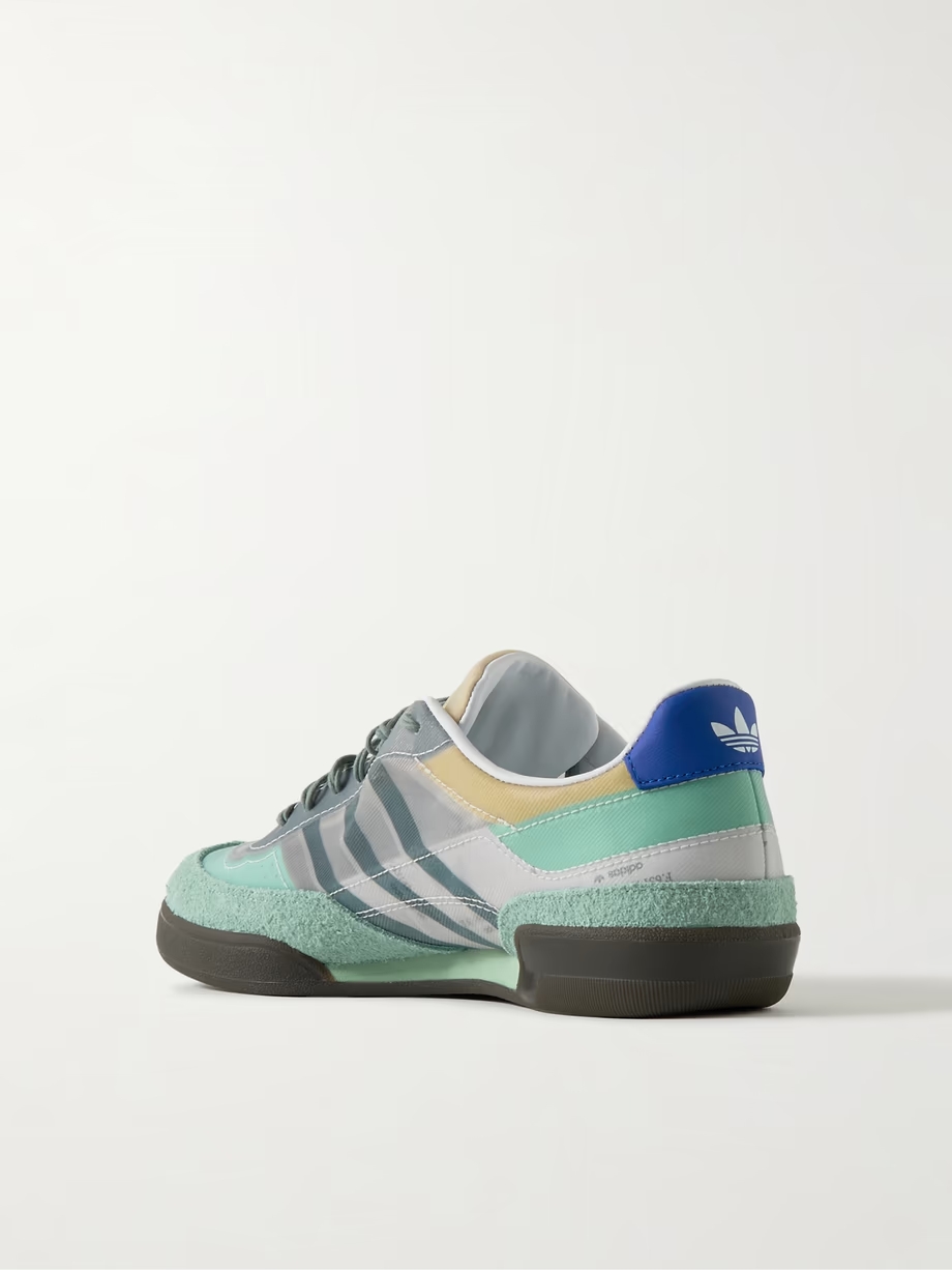 + Craig Green Squash Polta AKH printed mesh, suede and leather sneakers