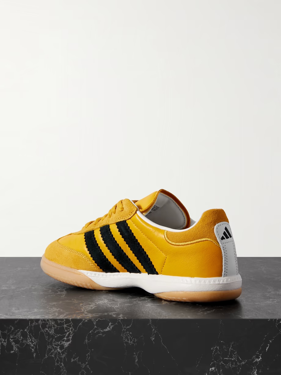 Samba MN suede-trimmed leather sneakers