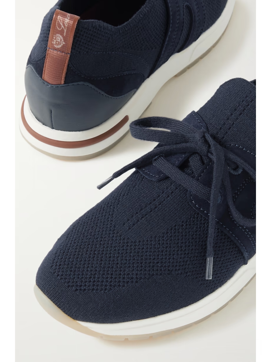 Flexy Lady wool, leather and suede sneakers