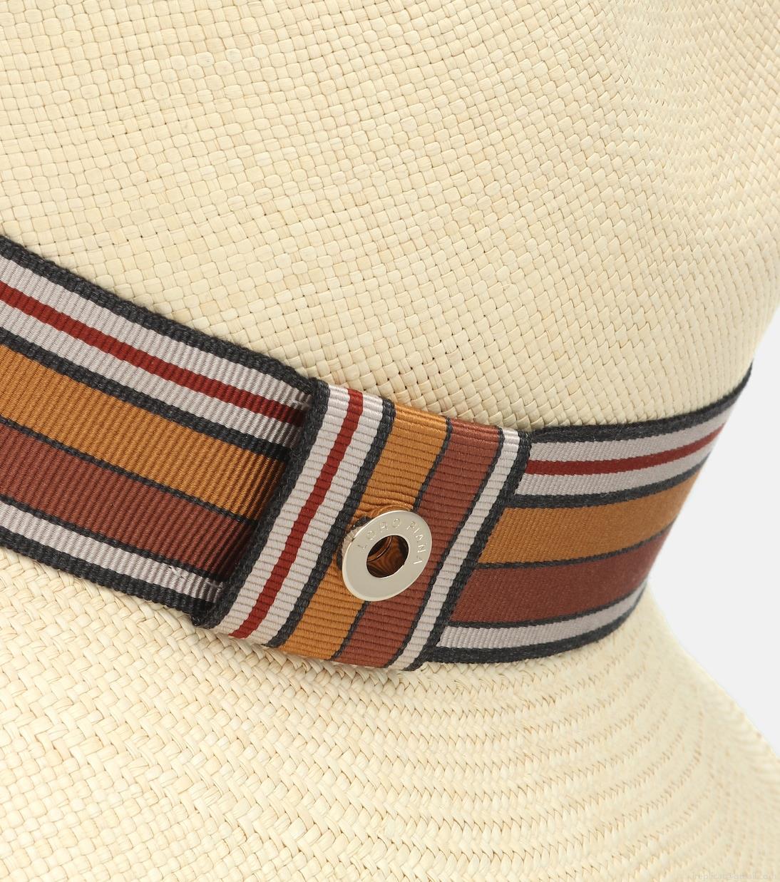 Loro PianaThe Suitcase Stripe straw fedora