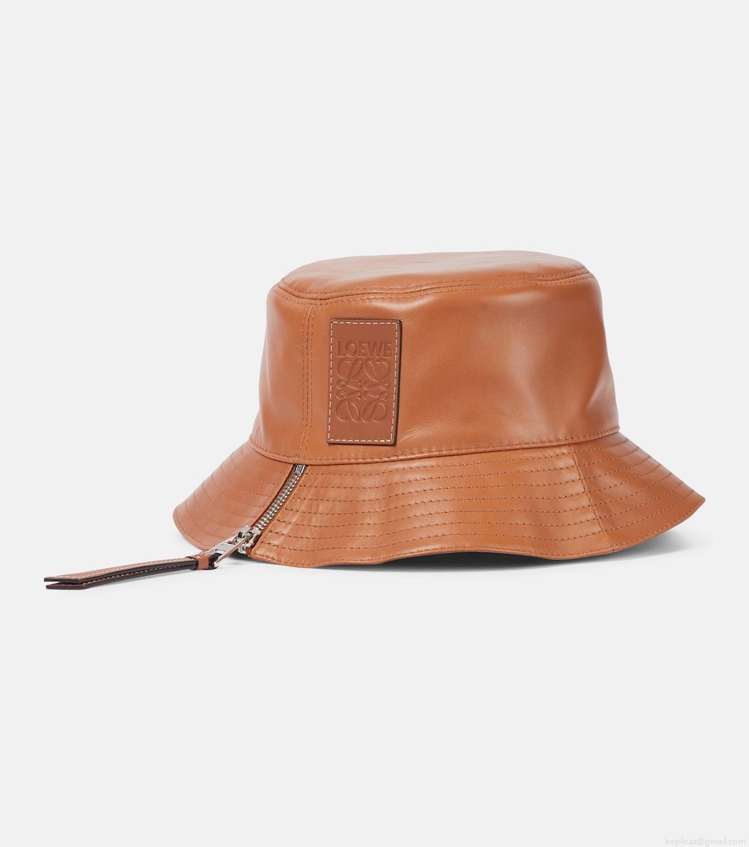 LoeweAnagram leather bucket hat