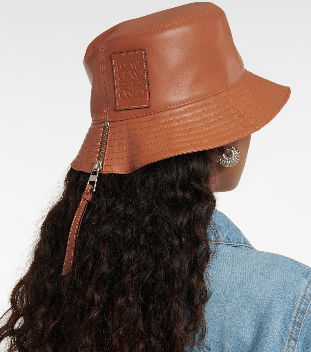 LoeweAnagram leather bucket hat