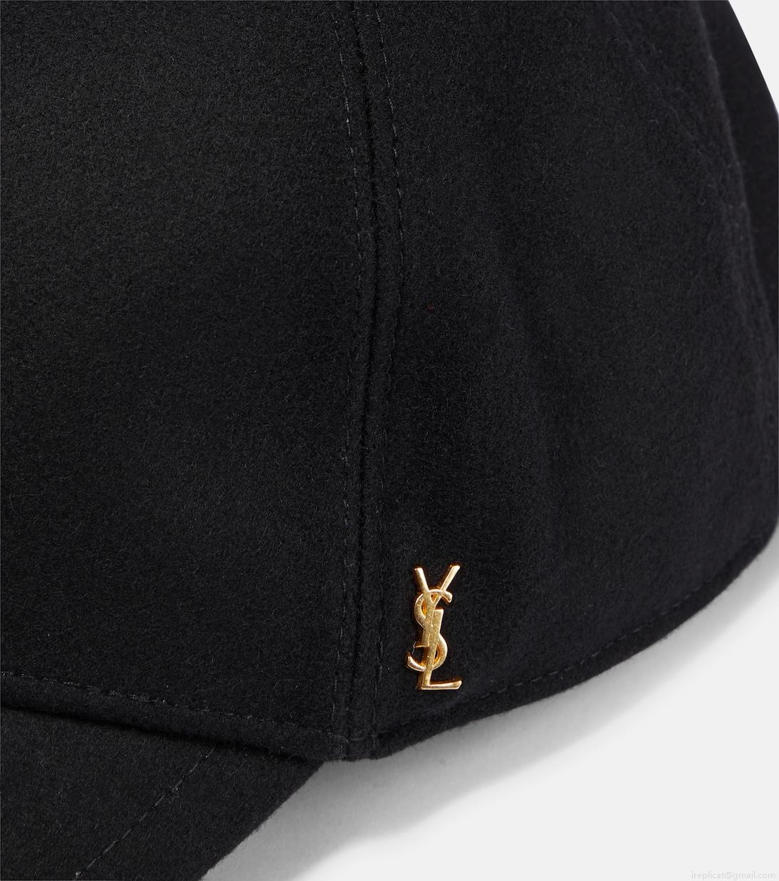 Saint LaurentWool-blend felt baseball cap