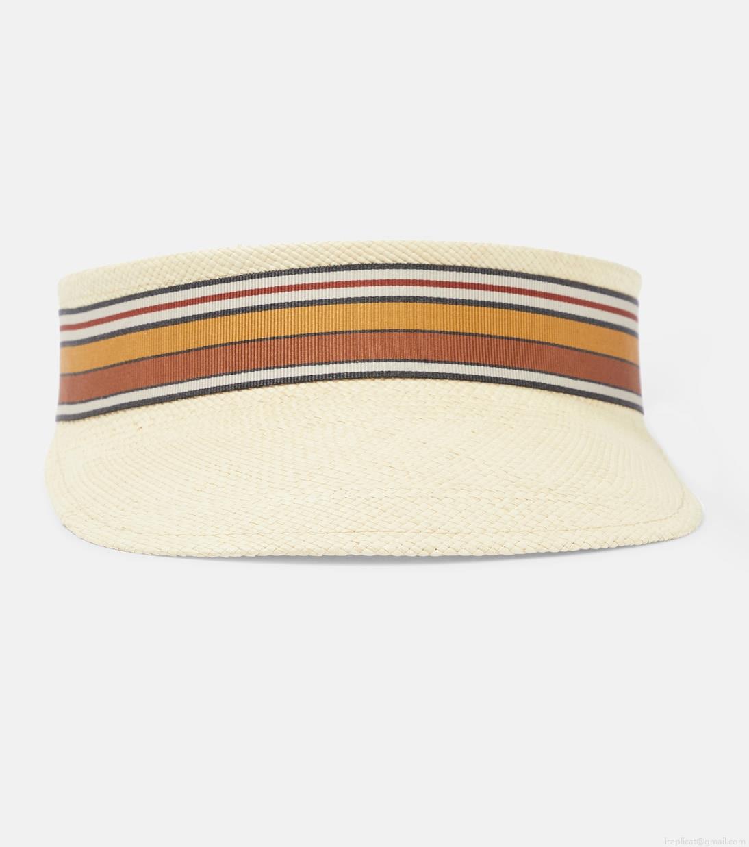 Loro PianaThe Suitcase Stripe straw visor