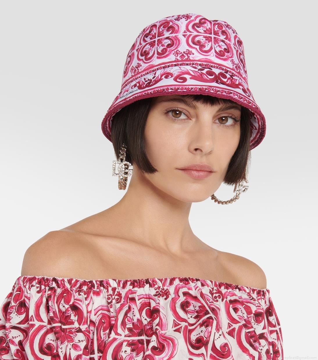 Dolce&GabbanaMajolica printed bucket hat