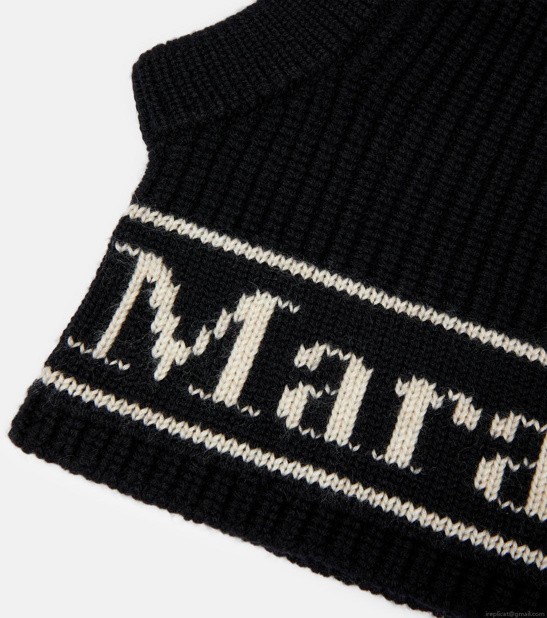 Max MaraGong logo wool ski mask