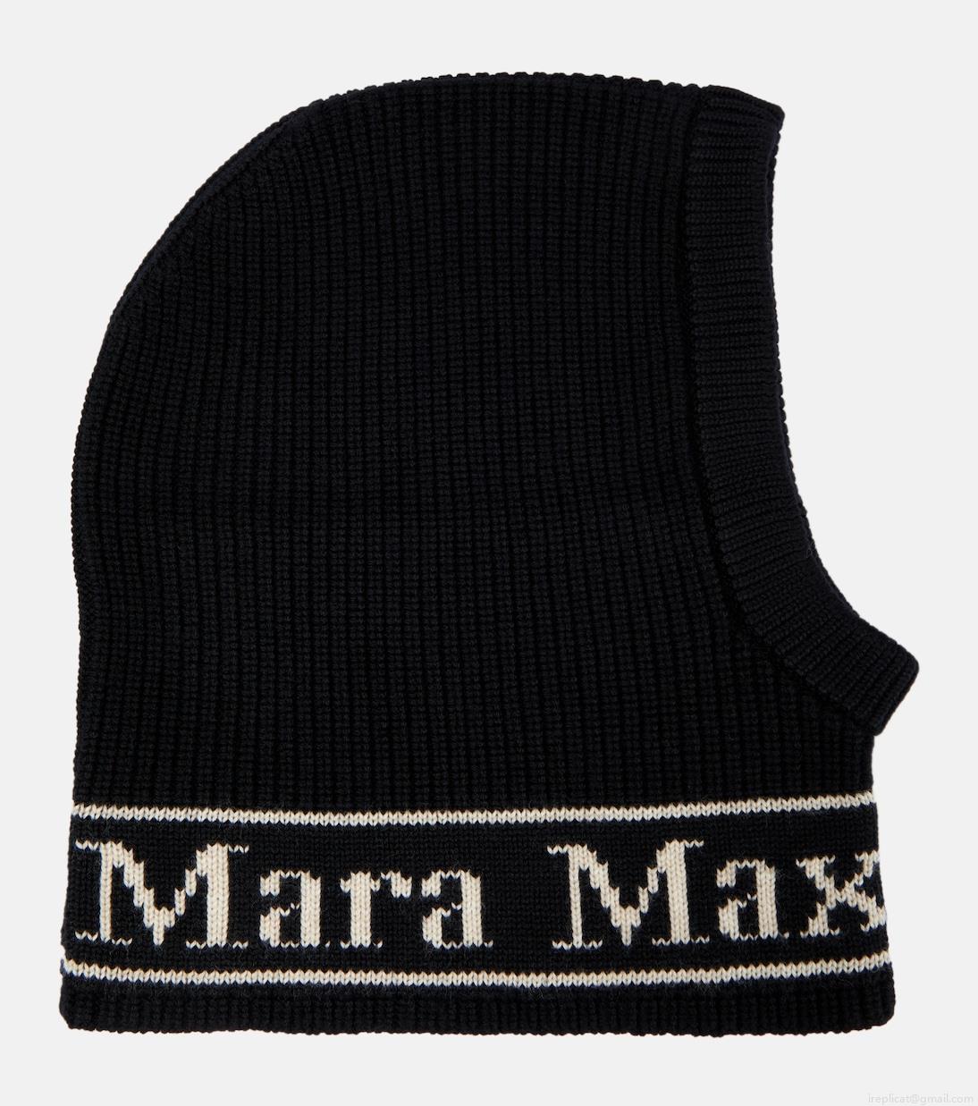 Max MaraGong logo wool ski mask