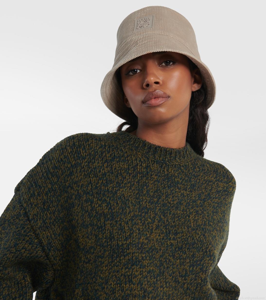 LoeweAnagram corduroy bucket hat