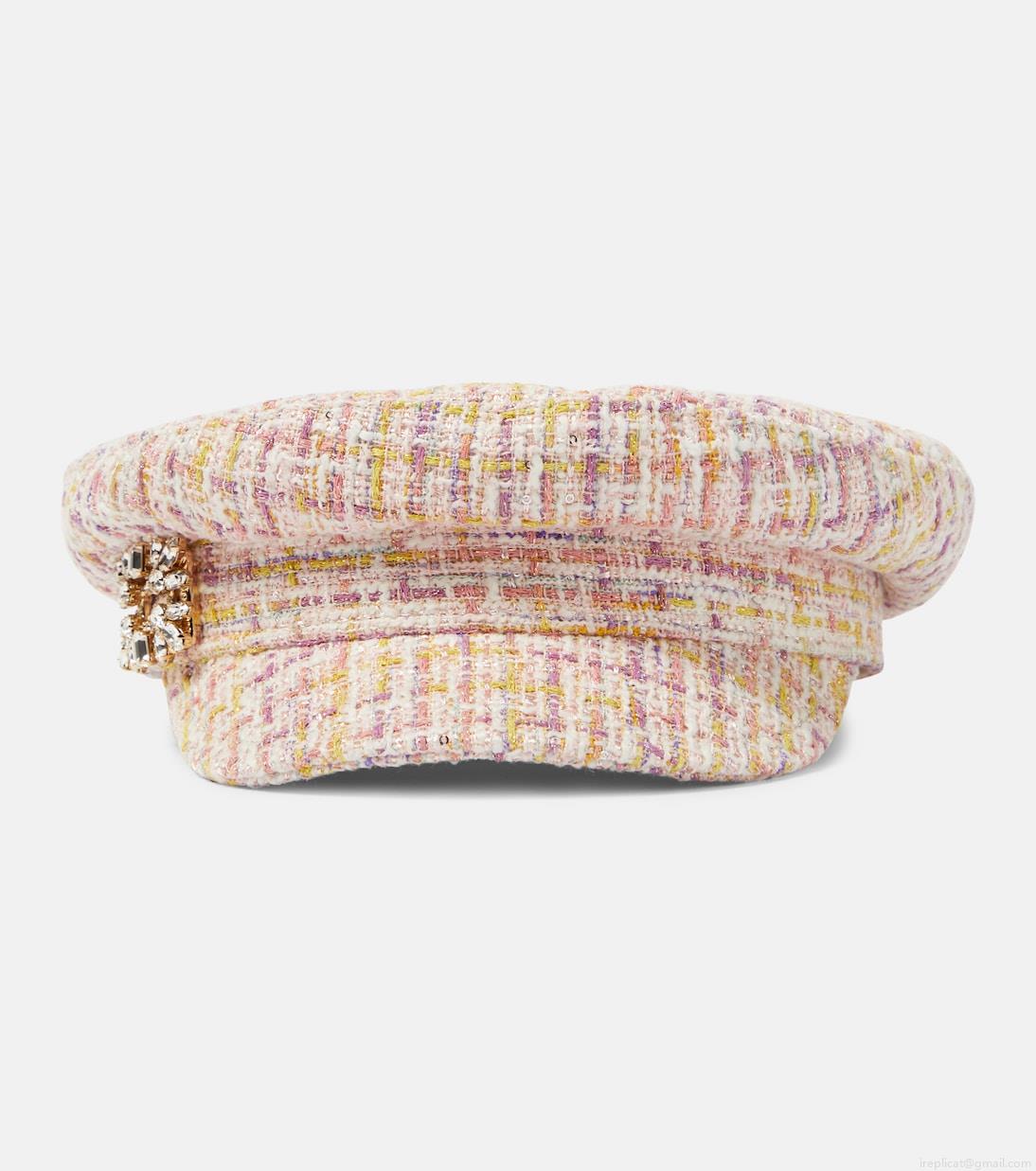 Roger VivierBouclé newsboy cap