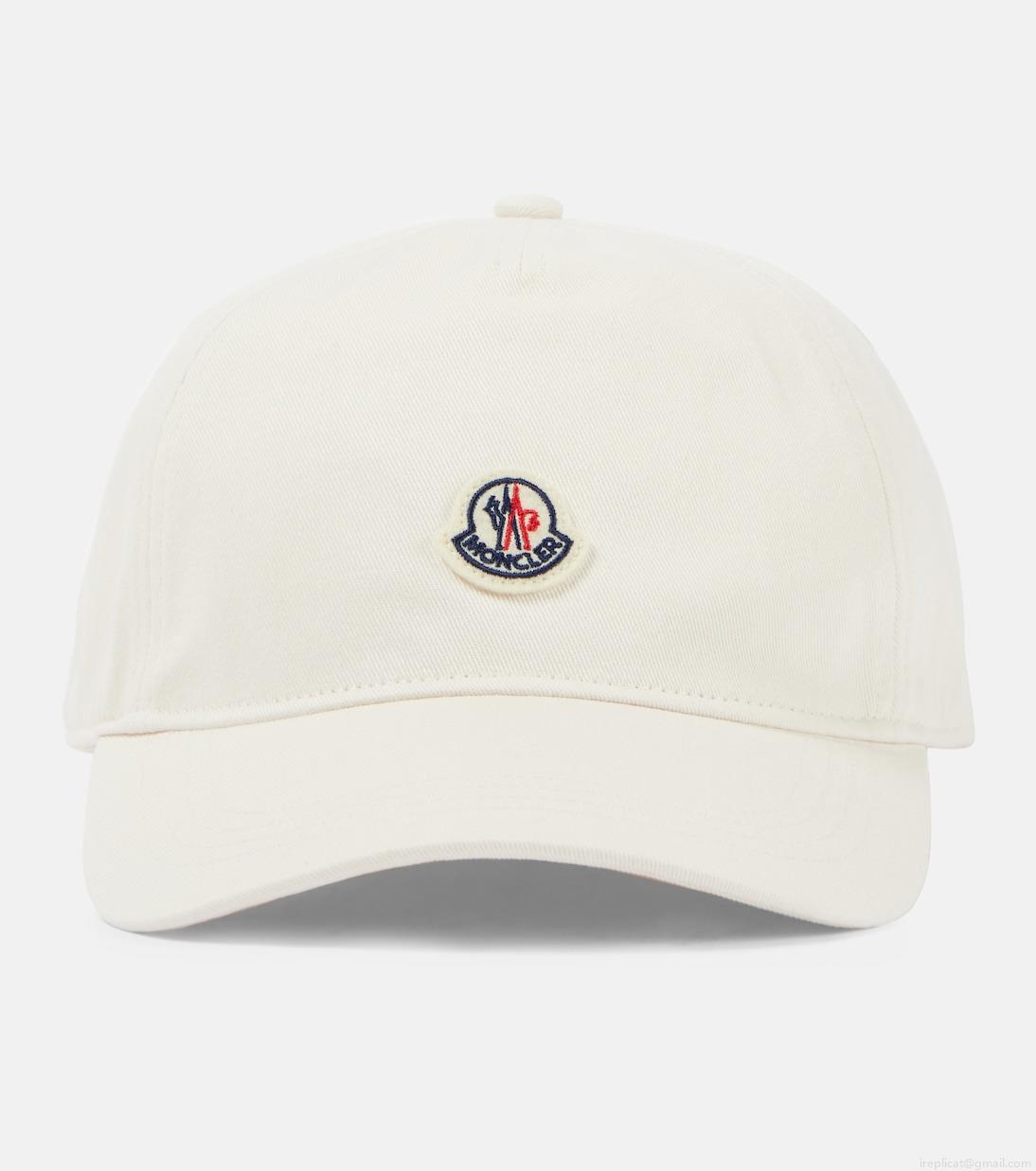 MonclerLogo cotton gabardine baseball cap