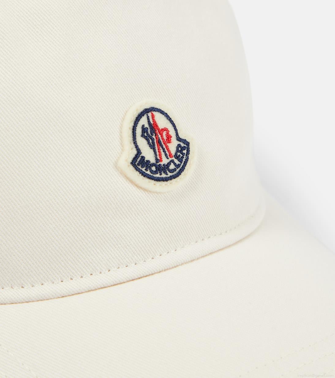 MonclerLogo cotton gabardine baseball cap