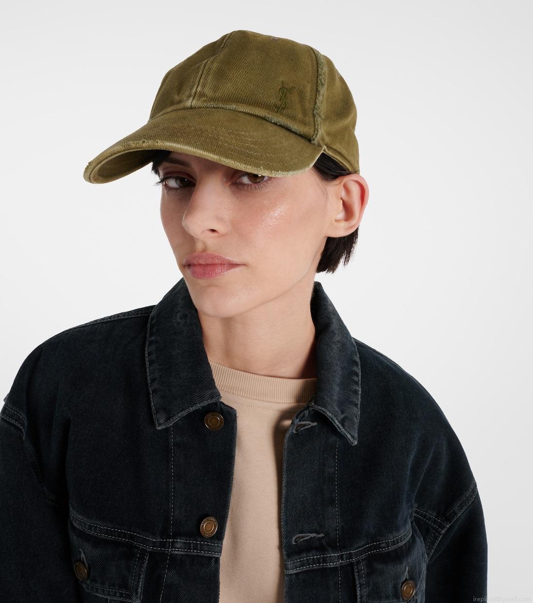 Saint LaurentCassandre distressed baseball cap