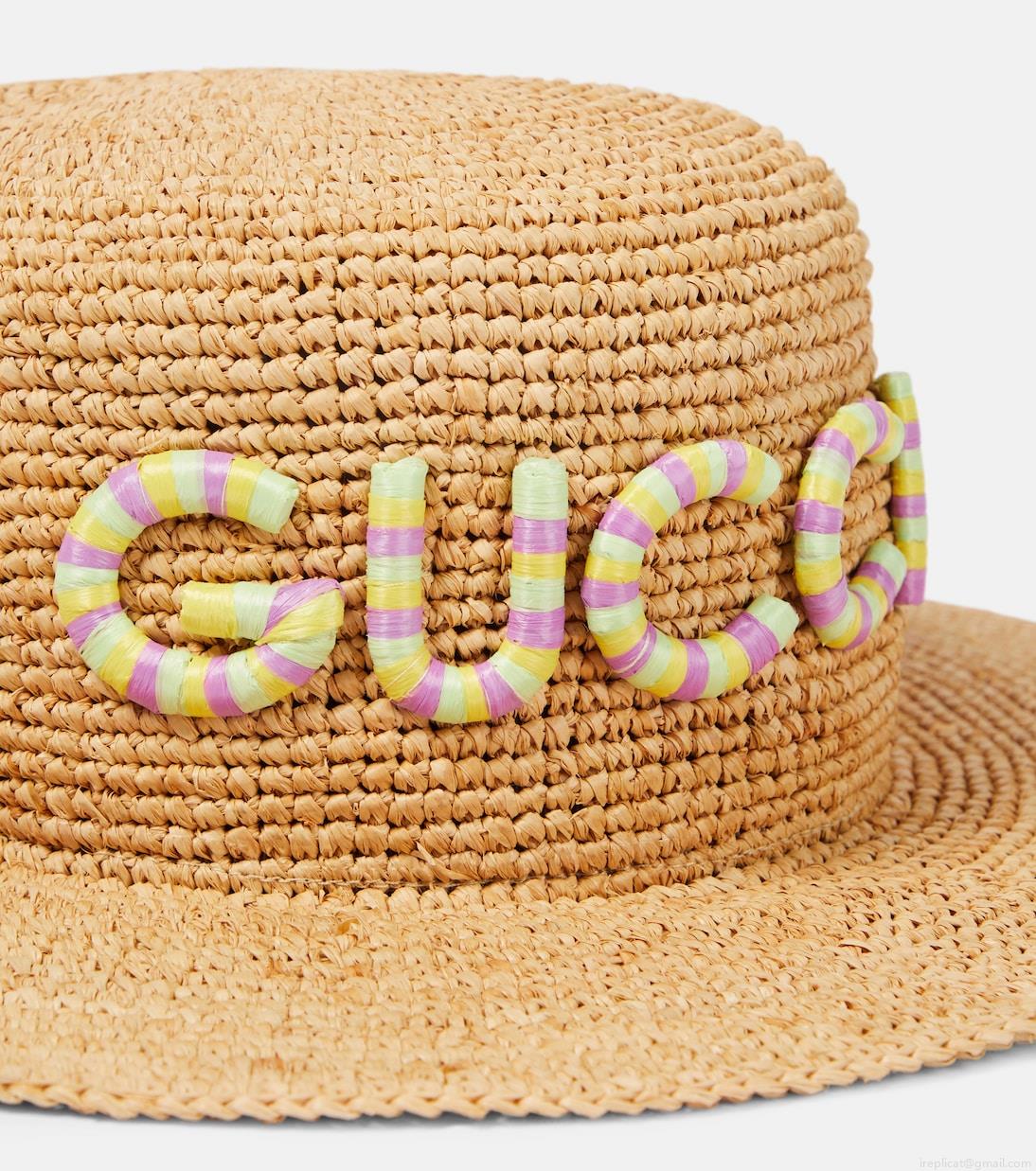 GucciStraw bucket hat