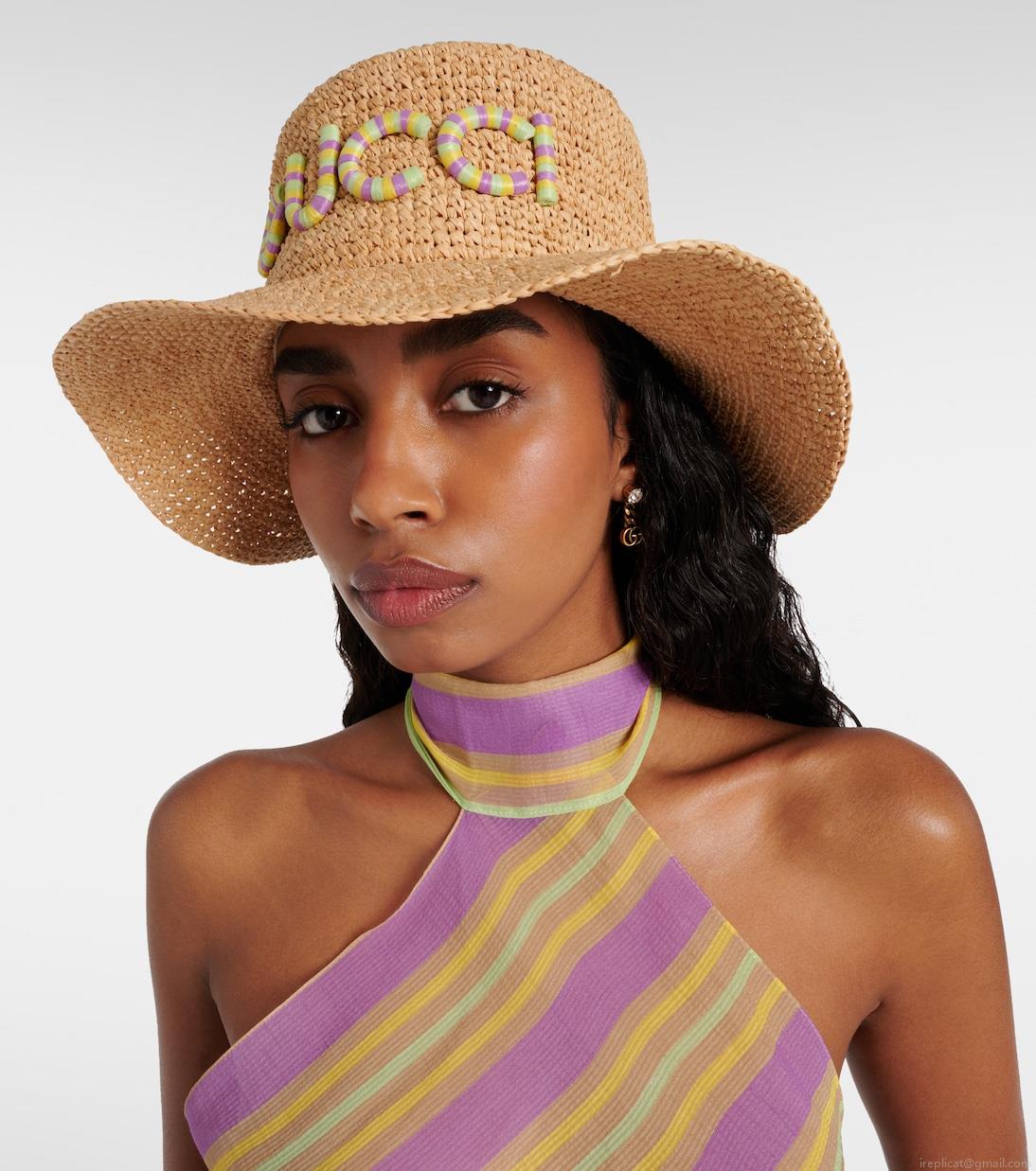 GucciStraw bucket hat