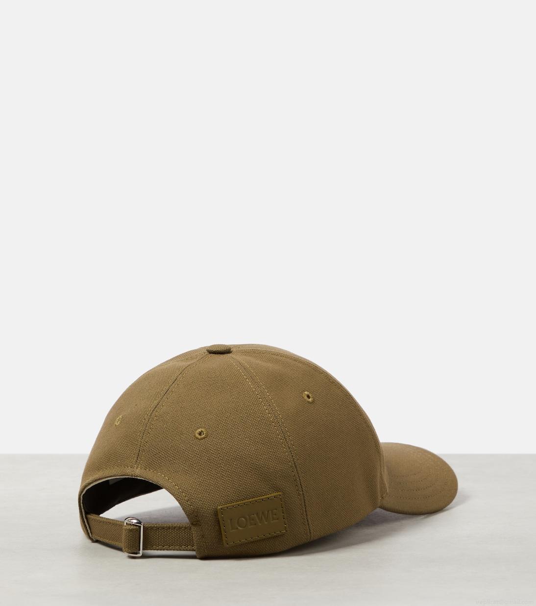 LoewePaula\'s Ibiza embroidered canvas baseball cap