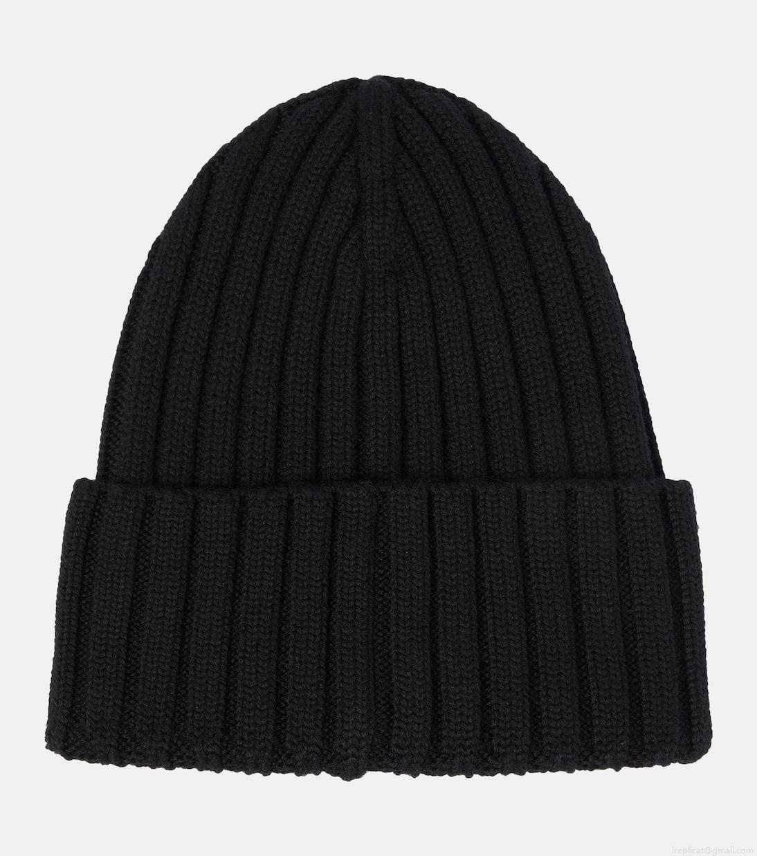 MonclerLogo virgin wool beanie