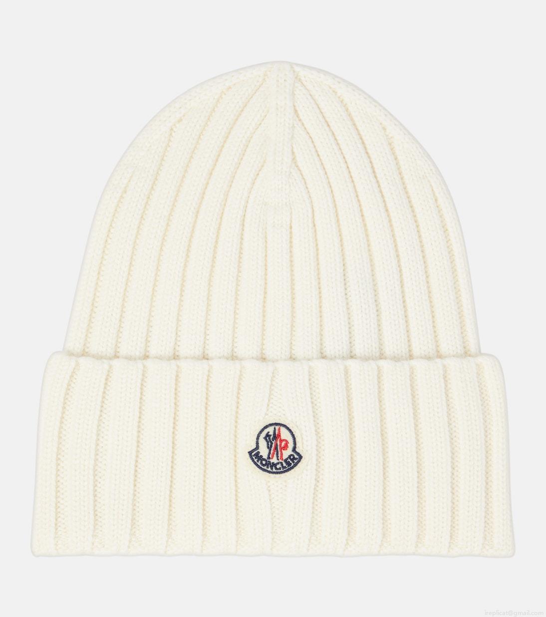 MonclerLogo virgin wool beanie