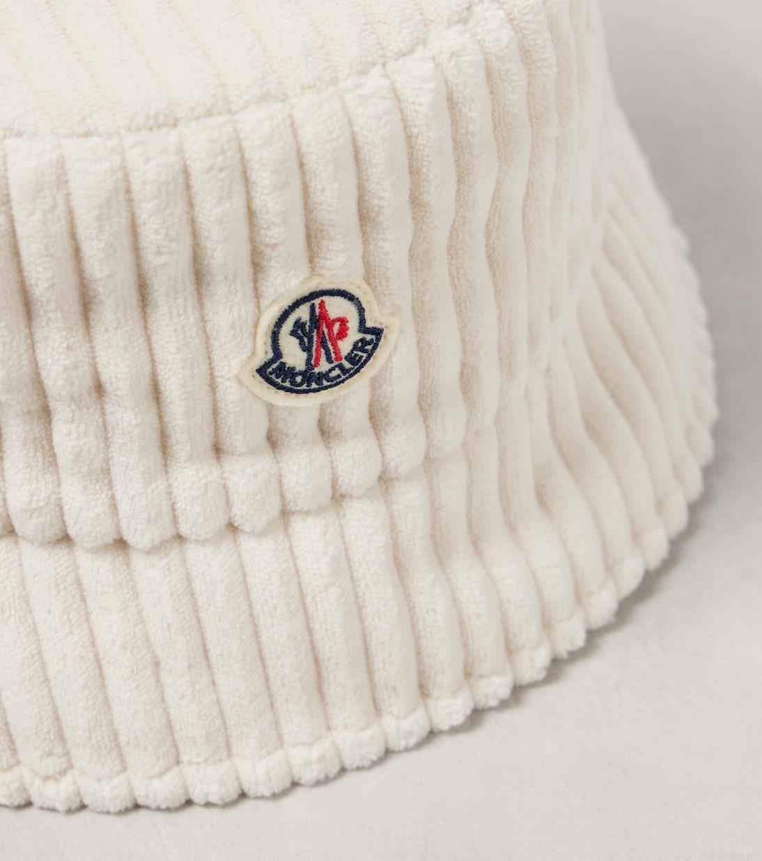 MonclerLogo corduroy bucket hat