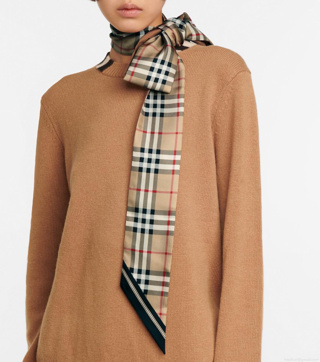 BurberryCheck silk scarf