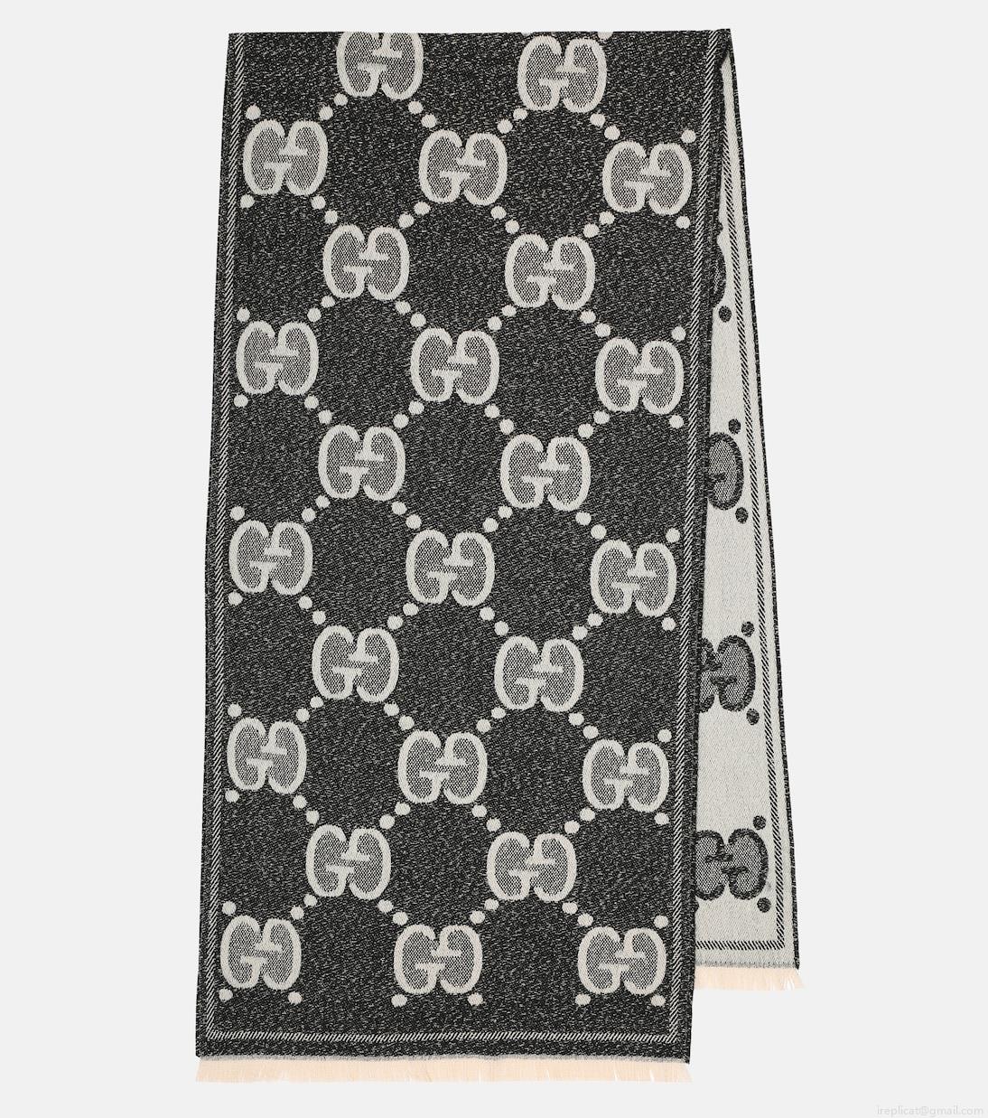 GucciGG jacquard wool scarf