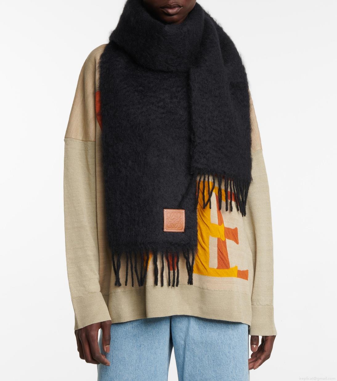 LoeweMohair and wool-blend scarf