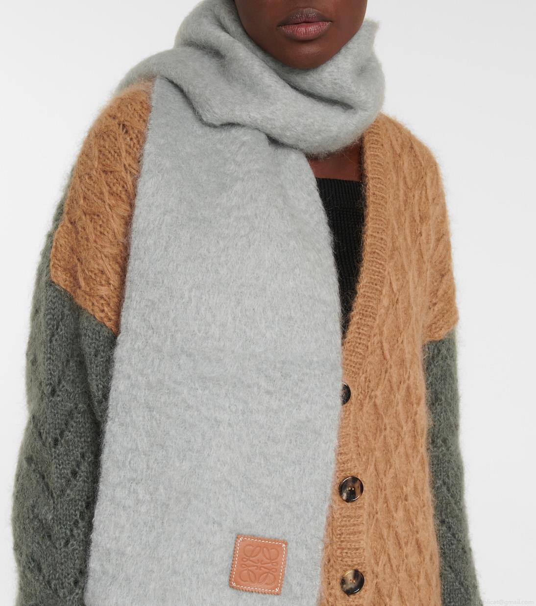 LoeweMohair and wool scarf