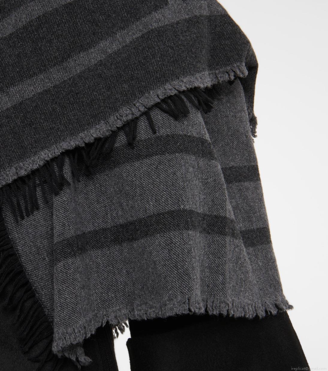 TotemeLogo wool and cashmere scarf