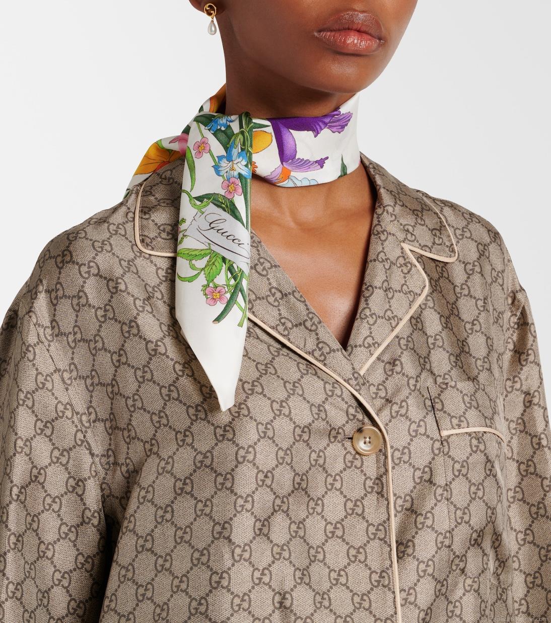 GucciFloral silk scarf