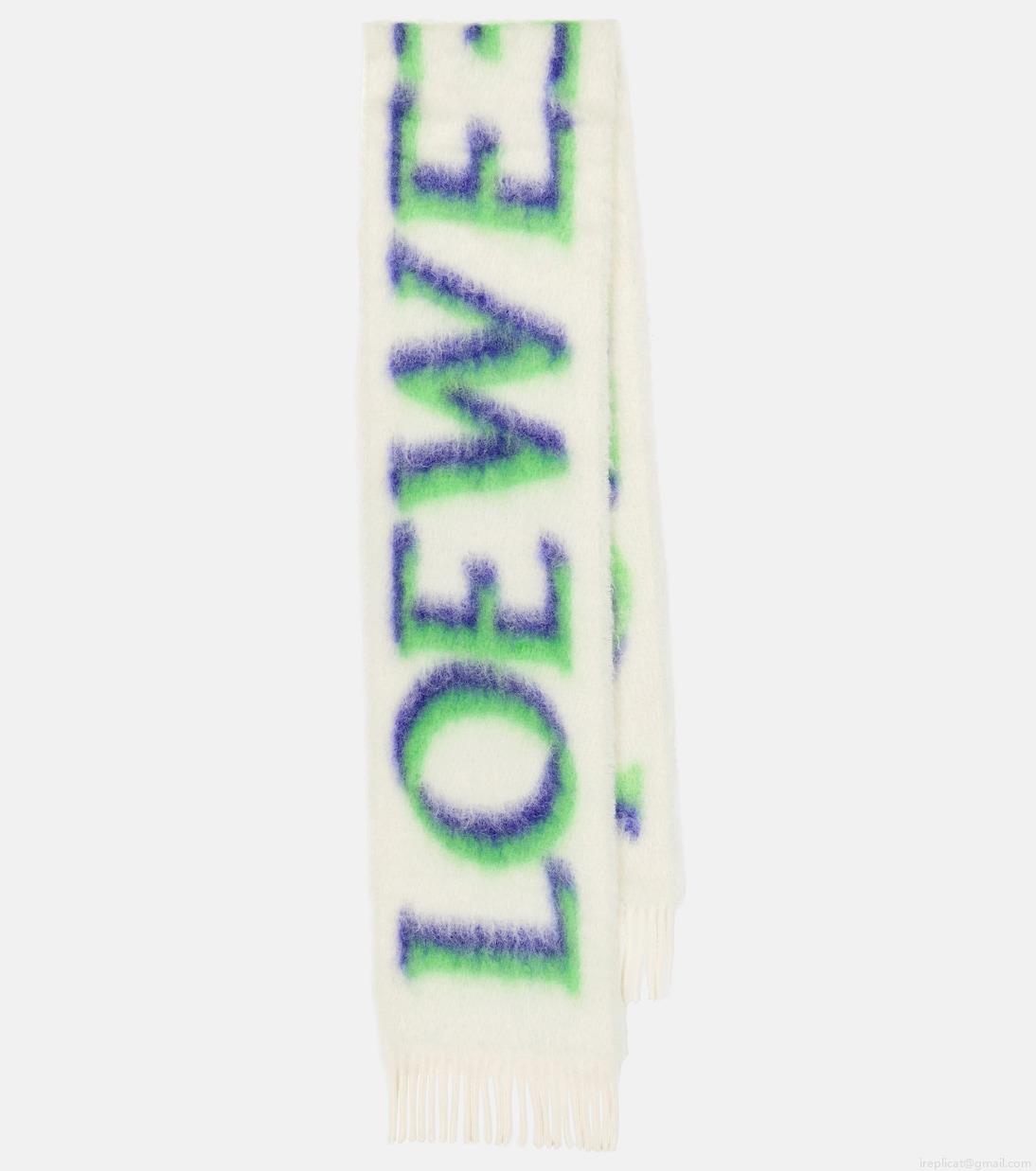 LoeweIntarsia wool-blend scarf