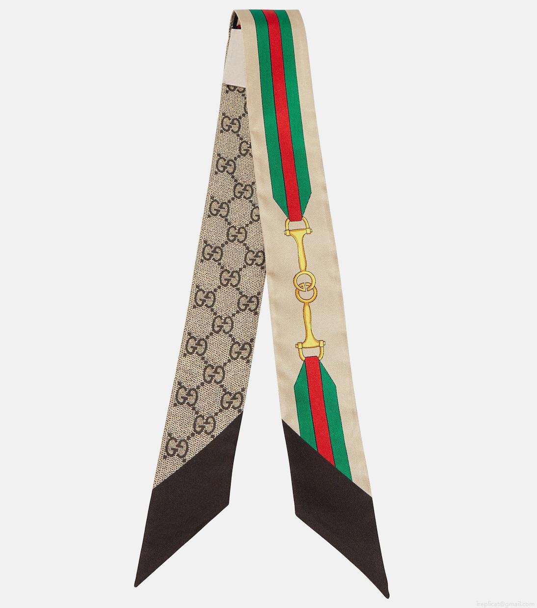 GucciGG printed silk scarf