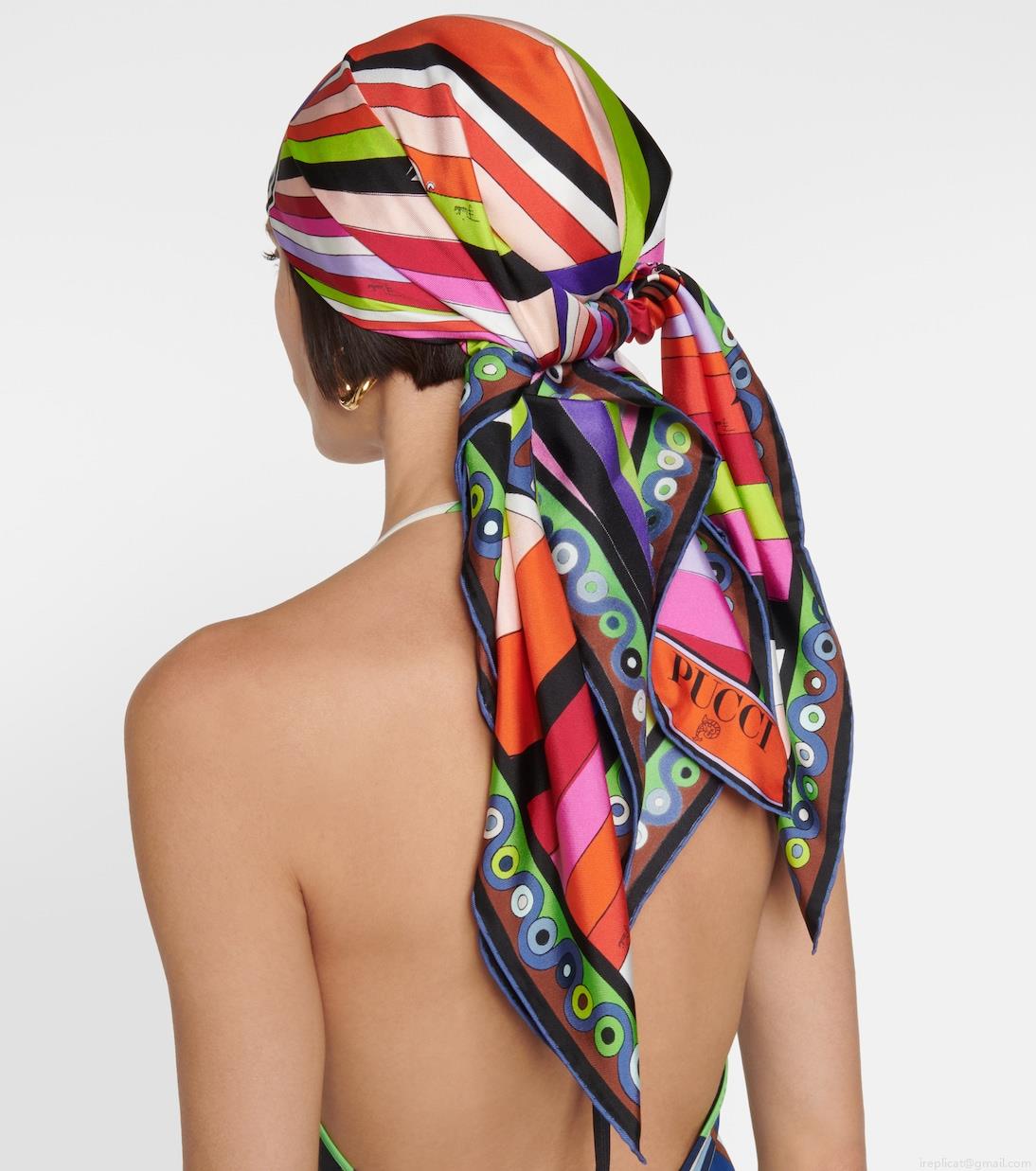 PucciIride silk twill scarf