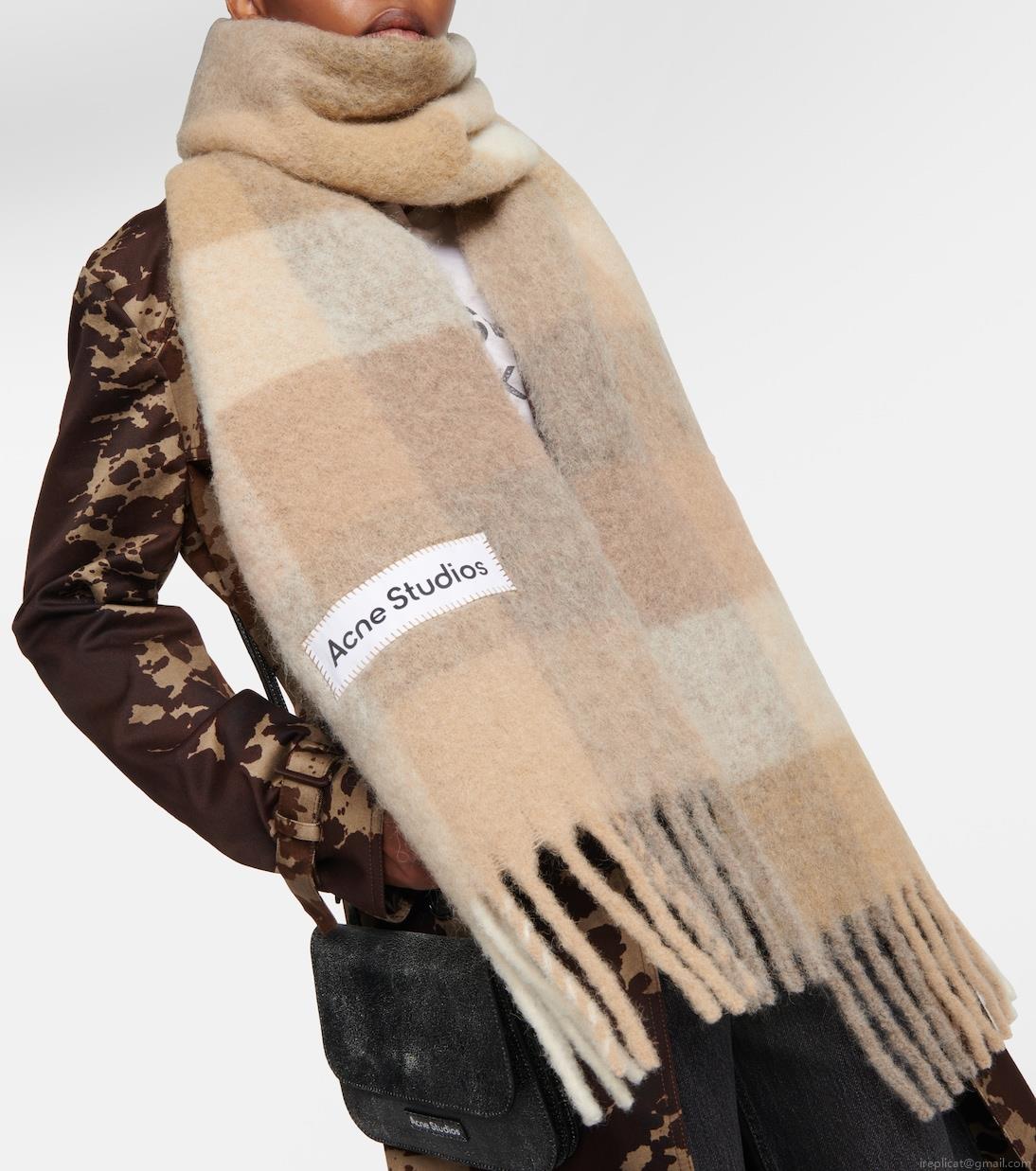 Acne StudiosVally checked alpaca-blend scarf