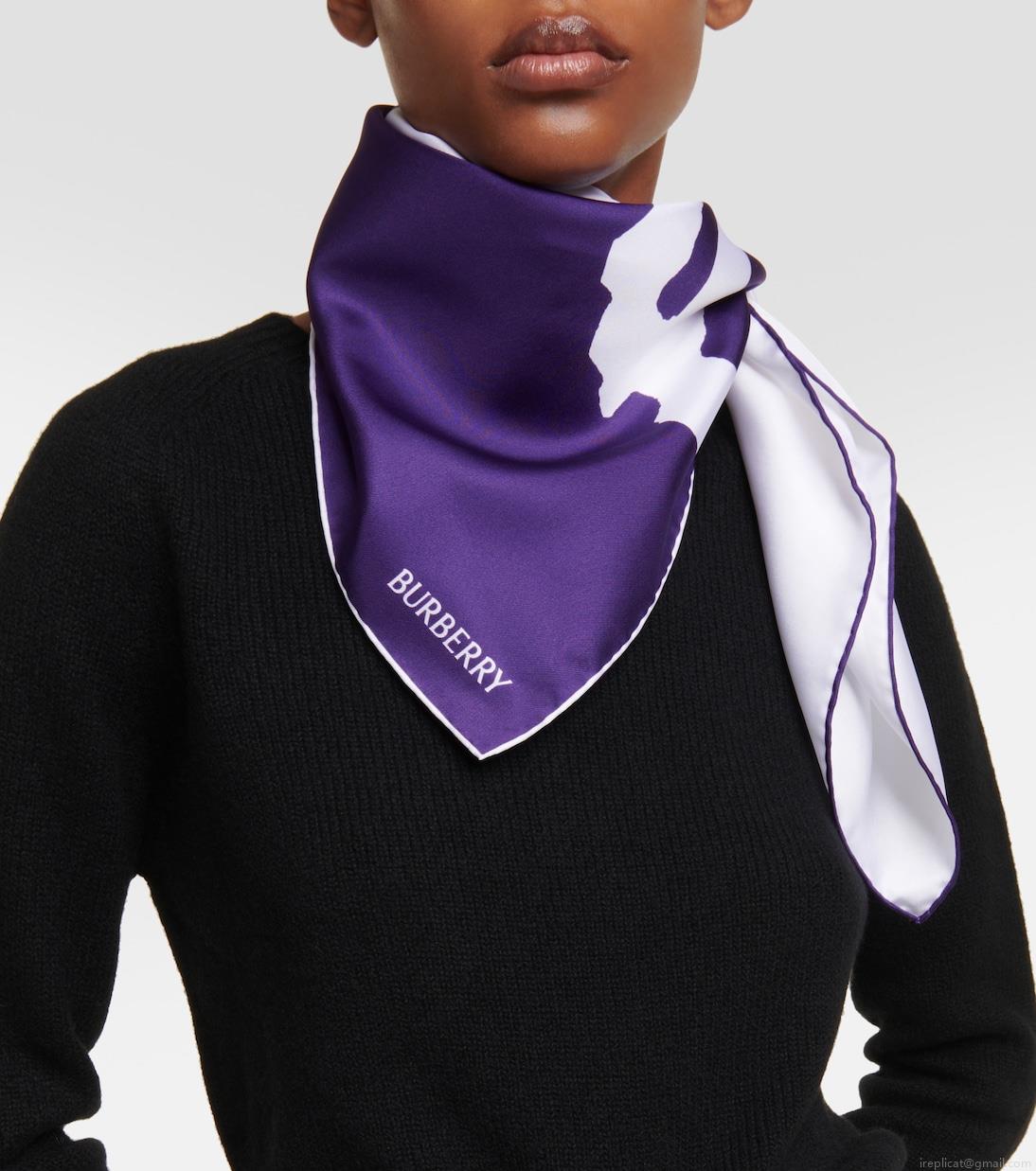 BurberryEKD printed silk scarf