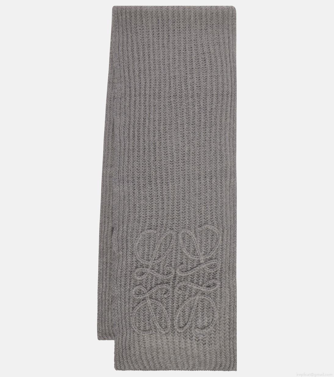 LoeweAnagram open-knit mohair-blend scarf