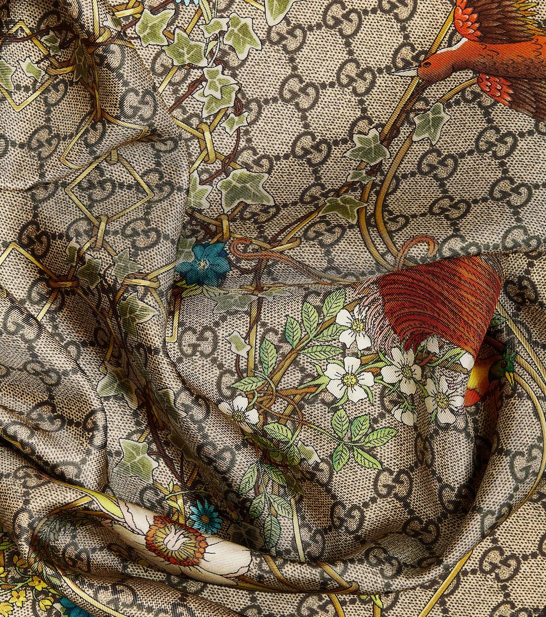 GucciPrinted silk twill scarf