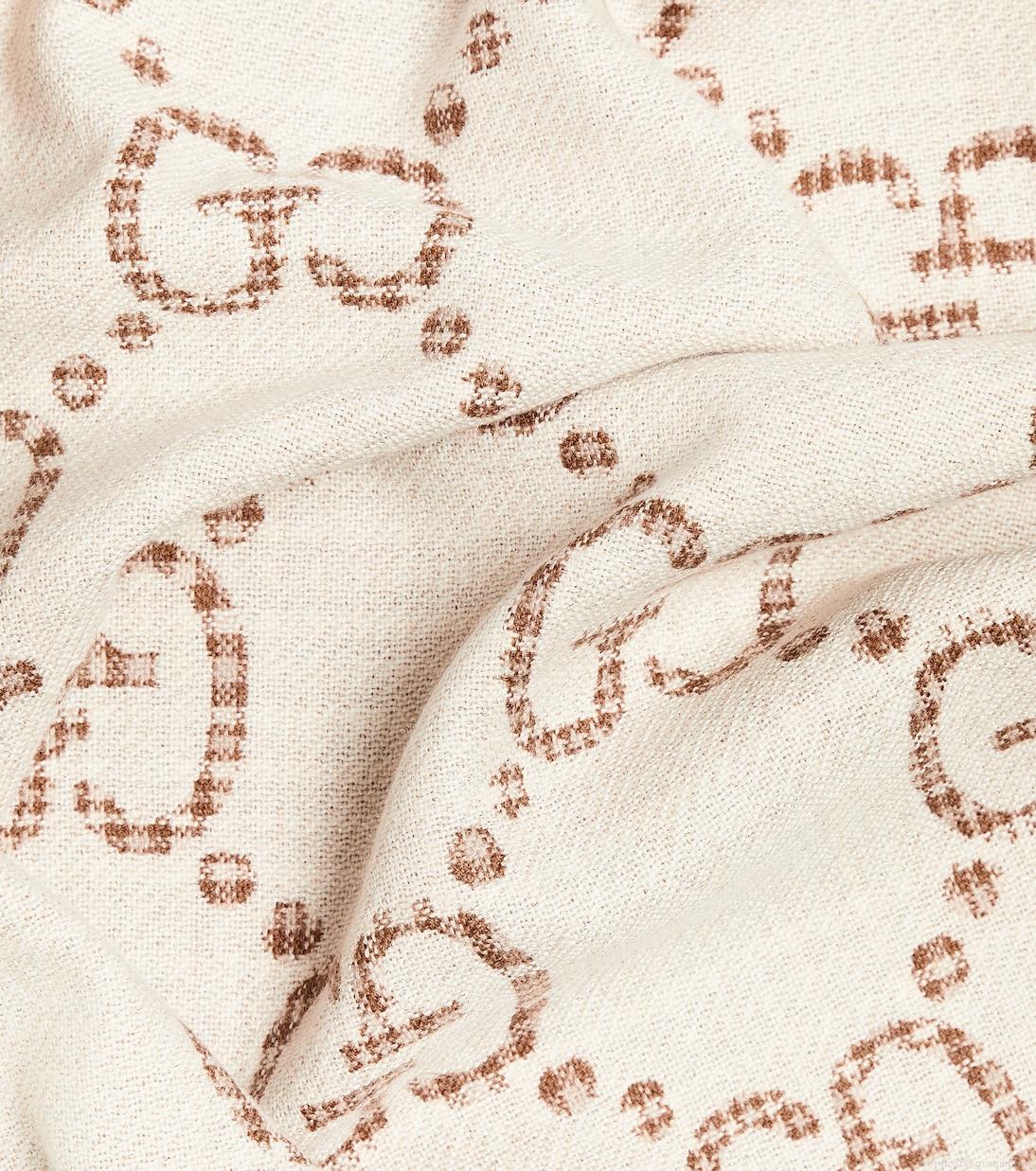 GucciGG wool-blend jacquard scarf