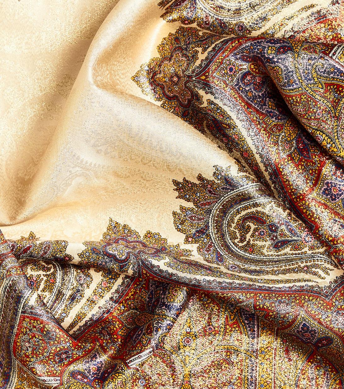 Saint LaurentPaisley silk-blend jacquard scarf