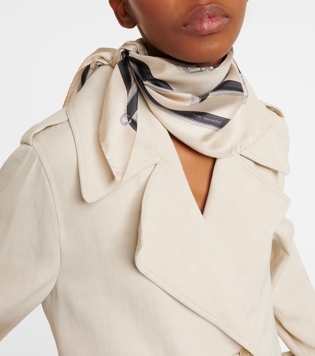 TotemePrinted silk twill scarf